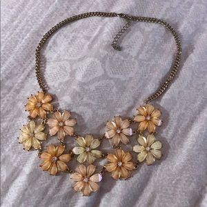 Flower statement necklace